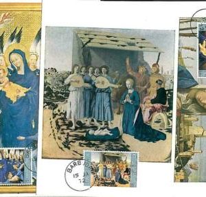 17344 - BARBUDA - ART - RELIGION - XMAS : MAXIMUM CARD 1972 - 3 CARDS