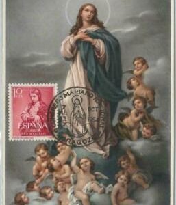 48291 - SPAIN - MAXIMUM CARD - ART / RELIGION: Congreso Mariano Zaragoza1954