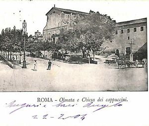 ab0803 - VINTAGE POSTCARD - ROME City: Olmata and Church of the Capuchins
