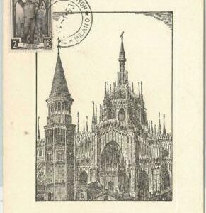 54567 - ITALY - POSTAL HISTORY: MAXIMUM CARD - 1953 ARCHITECTURE Milano
