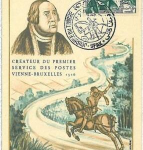 32517 - TUNUSIA - MAXIMUM CARD : Stamp Centenary1956 - Transport  Horses