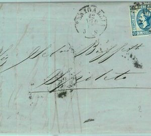 97264 - REGNO - STORIA POSTALE - Sass # 12 su busta  da SENIGALLIA