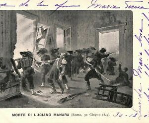 ab0826 - VINTAGE POSTCARD - ROME City: Death of Luciano Manara