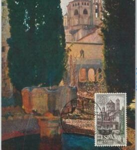 48317 - SPAIN - MAXIMUM CARD - Architecture: Poblet1963 #1