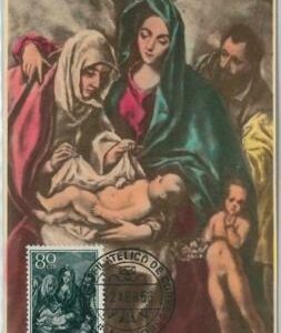 48388 - SPAIN - MAXIMUM CARD - ART / CHRISTMAS : El Greco 1956