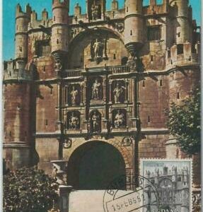 48379 - SPAIN - MAXIMUM CARD - Architecture: Burgos 1952