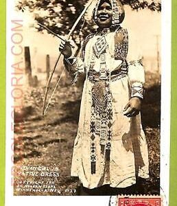 af3079 - USA - Vintage Postcard - NATIVE AMERICAN INDIANS - Real photo - 1912