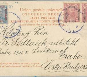 66009 - MONTENEGRO - POSTAL HISTORY - POSTCARD to PRAGUE 1906