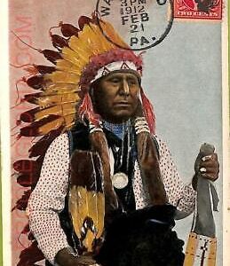 af3078 - USA - Vintage Postcard - NATIVE AMERICAN INDIANS - 1912