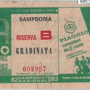 68511 - BIGLIETTO PARTITA CALCIO  Scudetto 1982-83 :  SAMPDORIA Serie A
