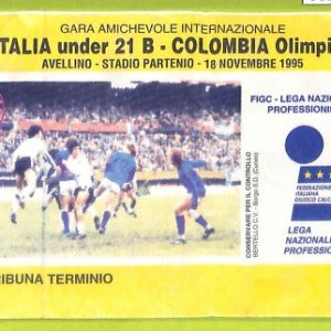 C2818- Vecchio BIGLIETTO PARTITA CALCIO 1995 ITALIA VS COLOMBIA