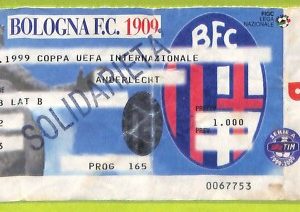 C2834- Vecchio BIGLIETTO PARTITA CALCIO 1999  BOLOGNA VS INTER