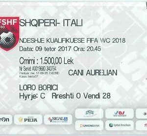 68523 -  BIGLIETTO PARTITA CALCIO 2017 : ITALY /  ALBANIA  Campionato FIFA