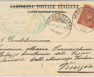 53234 - REGNO- Storia Postale: CARTOLINA con annullo NATANTE: ARONA / LOCARNO 1