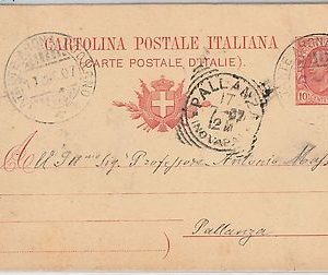 53235  - REGNO- Storia Postale: INTERO con annullo NATANTE: ARONA / LOCARNO