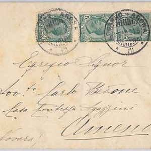 53236  - REGNO- Storia Postale: BUSTA con annullo NATANTE: LOCARNO / ARONA 1