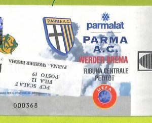 C2840- Vecchio BIGLIETTO PARTITA CALCIO 1999-2000 PARMA VS WERDER BREMA