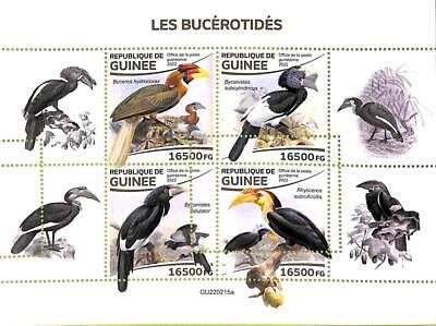 A9472 - REP.GUINEE - ERROR MISPERF Stamp Sheet - 2022 - Birds, Bucerotida