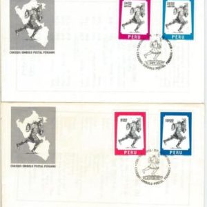 64877 -  PERU - POSTAL HISTORY - 2  FDC COVER 1977 - ETHNIC Costumes Chasqui
