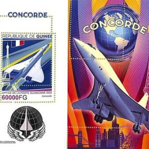 A9491 - GUINEE - ERROR MISPERF Stamp Sheet - 2022 - Transport, Concorde