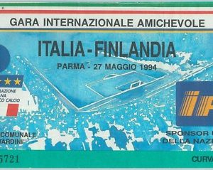 68539 - BIGLIETTO PARTITA CALCIO 1994: ITALY / FINLAND gara AMICHEVOLE FIFA