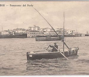 CARTOLINA d'Epoca - BRINDISI Città - PORTO  1921