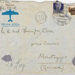 46414 - REGNO - STORIA POSTALE - Busta censurata per la GRECIA, TASSATA arrivo