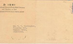 61314 - JAPAN - POSTAL HISTORY - COVER to ARGENTINA