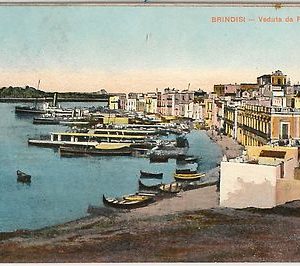 CARTOLINA d'Epoca - BRINDISI Città - PANORAMA 1911