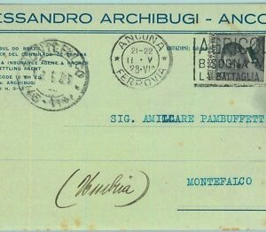 97303  - CARTOLINA d'Epoca -  ANCONA  Citta'  - Pubblicitaria 1928