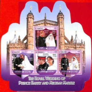 A4661 - SIERRA LEONE -ERRORE MISPERF Miniatura: 2018 Harry & Megan, Royalty