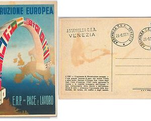 42818 - REPUBBLICA:  storia postale - CARTOLINA con annullo speciale VENEZIA ERP