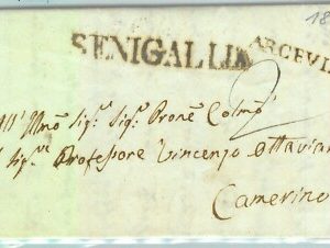 97454 - PONTIFICIO - STORIA POSTALE - PREFILATELICA: Senigallia ARCEVIA - 1831