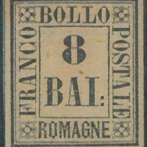 87763 - Francobolli ANTICHI STATI - ROMAGNE : Sassone 8 NUOVO LINGUELLATO Diena