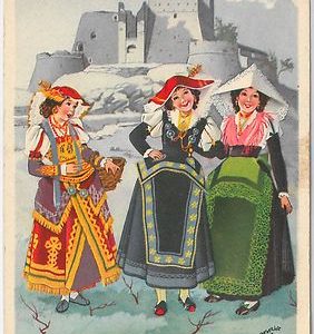 CARTOLINA d'Epoca - CAMPOBASSO - COSTUMI del MOLISE