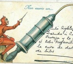 08075  - VINTAGE Illustrated  POSTCARD -   Don't be a  DEVIL  1902 -  ITALY