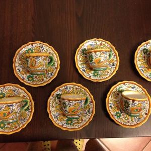 Set Caffe DERUTA anni 70/80 - Set completo 6 tazzine e 6 piattini - BELLISSIMO!