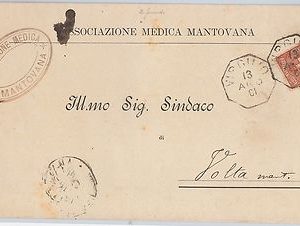 ITALIA REGNO: storia postale - BUSTA annullo colllettoria VIRGILIO (MN) 1901