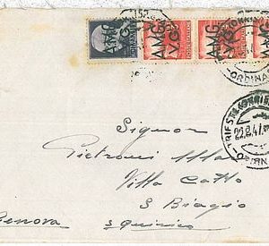ITALIA - TRIESTE VENEZIA GIULIA - AMG VG: storia postale - BUSTA per Genova 1947