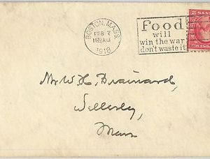 63286 - USA - POSTAL HISTORY - PROPAGANDA POSTMARK on COVER 1918 - FOOD War