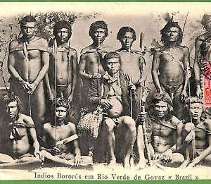 ah2854 - BRAZIL - VINTAGE POSTCARD Postal Antigua - Indios Costumes - 1912