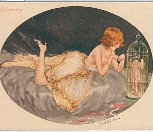 53173 -  VINTAGE POSTCARD - GLAMOUR  ADVERTISING - BEMBERY Silk  - NICE!