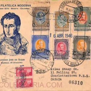 ad6207 - COLOMBIA - Postal History -  FDC COVER to CANADA Jose de Sucre 1946
