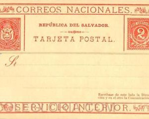 ad6342 - EL SALVADOR  - Postal History - STATIONERY CARD Higgings & Gages # 1a