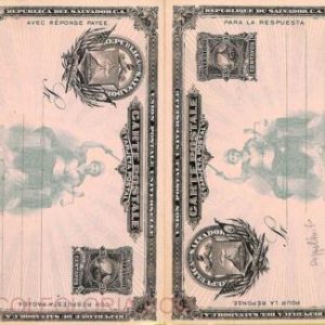 ad6350 - EL SALVADOR - Postal History - STATIONERY CARD H & G # 13 - Double card