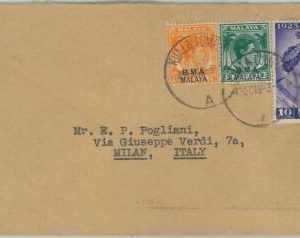67381 - MALAYA  BMA - Postal History -   COVER  to ITALY 1948