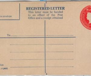 65836 - FIJI  - Postal History -  REGISTERED POSTAL STATIONERY COVER