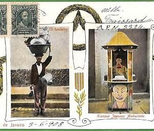 ah2848 - BRAZIL - VINTAGE POSTCARD Postal Antigua - Rio de Janeiro-Costumes-1908