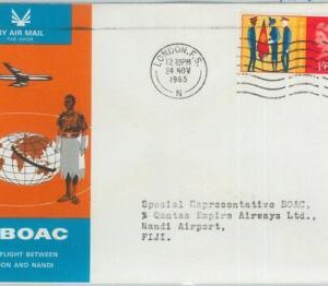 72180 - GB - FIRST FLIGHT: London - Nandi to FIJI 1965 - with PHOSPHORUS Stamp