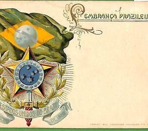 ah2850 - BRAZIL - VINTAGE POSTCARD Postal Antigua - Embossed